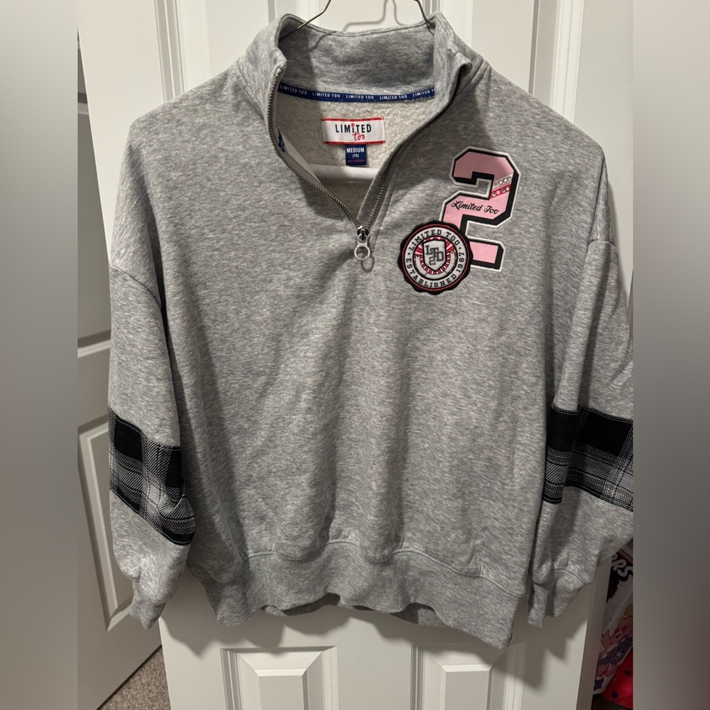 Limited Too Gray Zip-Up Men's Sweater